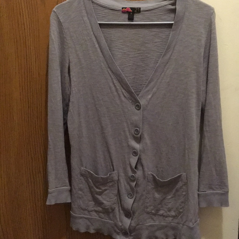 Grey cardigan